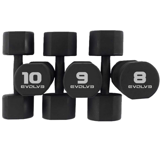 Evolve CPU Urethaan Dumbbells Set 1-10 kg