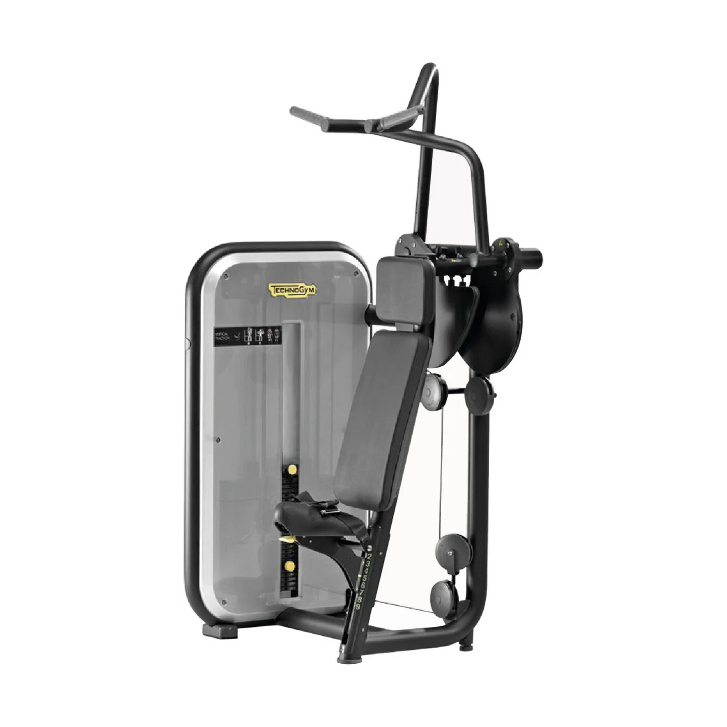 Vertikaler Traktionsstapel von Technogym Element geladen